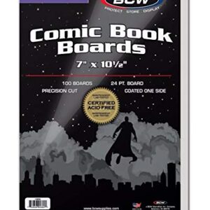 100 BCW RESEALABLE Silver Thick Comic Bags & Backer Boards