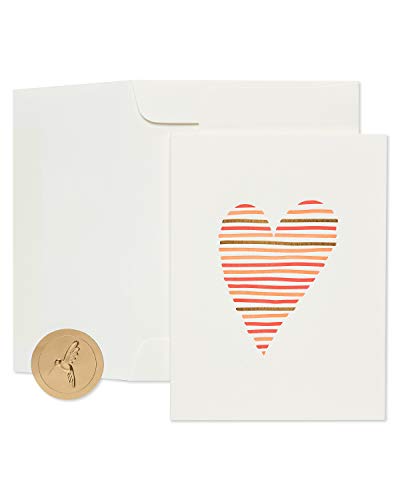 Papyrus Blank Romantic Card, Anniversary, Friendship (Heart)