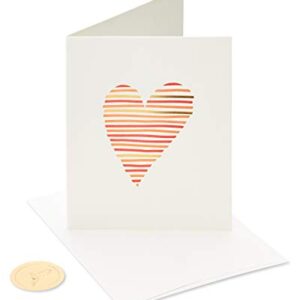 Papyrus Blank Romantic Card, Anniversary, Friendship (Heart)