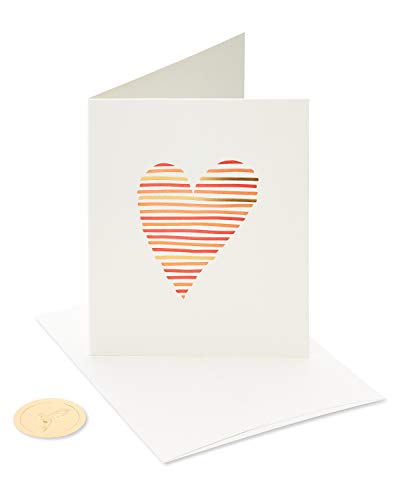 Papyrus Blank Romantic Card, Anniversary, Friendship (Heart)