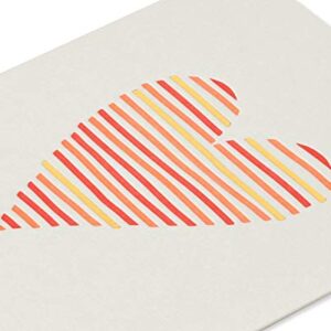 Papyrus Blank Romantic Card, Anniversary, Friendship (Heart)