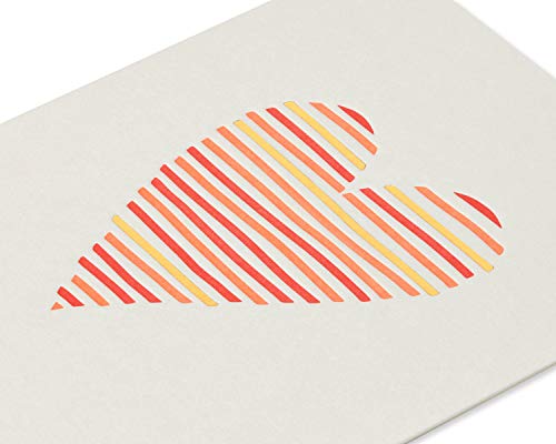 Papyrus Blank Romantic Card, Anniversary, Friendship (Heart)