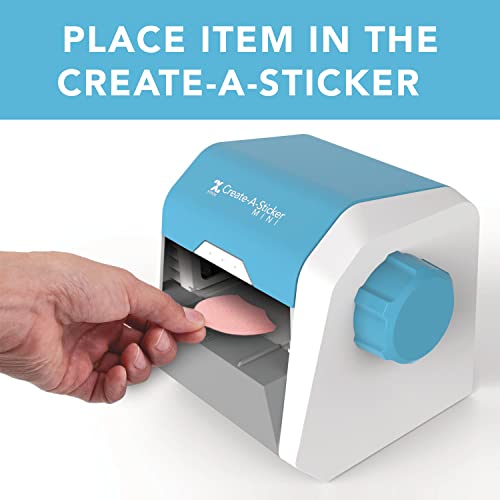Xyron Create-A-Sticker, Mini, 2.5” Sticker and Label Maker Machine for Small Business and DIY Crafts, Portable, Includes Permanent Adhesive, Pre-Loaded (XRN250-CFTEN)