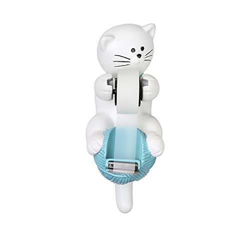 Chapman & Grand Kitty Cat Tape Dispenser (White/Turquoise), Patent Pending