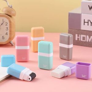 Mr. Pen- Erasers for Kids, 6 Pack, Pastel Colors, Eraser with Cover and Roller, Pencil Eraser Shaving Roller case, Erasers, Kids Erasers, Pencil Eraser, Cute Erasers