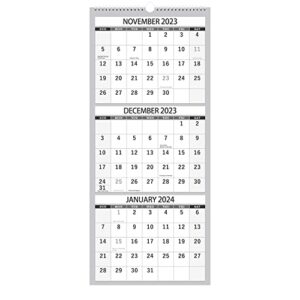 2023-2024 wall calendar – apr.2023 – jul.2024, 3 month calendar vertical display, 3-month wall calendar 2023-2024, 11″ x 26″, large monthly calendar, lay- flat, holidays, blocks, perfect for planning