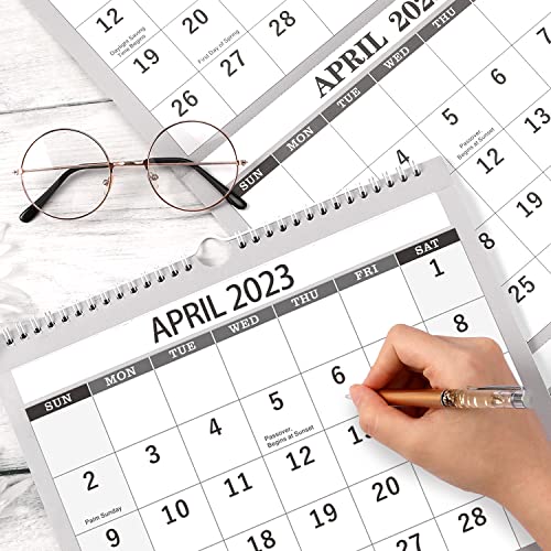 2023-2024 Wall Calendar – Apr.2023 - Jul.2024, 3 Month Calendar Vertical Display, 3-Month Wall Calendar 2023-2024, 11" x 26", Large Monthly Calendar, Lay- Flat, Holidays, Blocks, Perfect for Planning