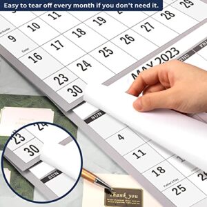 2023-2024 Wall Calendar – Apr.2023 - Jul.2024, 3 Month Calendar Vertical Display, 3-Month Wall Calendar 2023-2024, 11" x 26", Large Monthly Calendar, Lay- Flat, Holidays, Blocks, Perfect for Planning