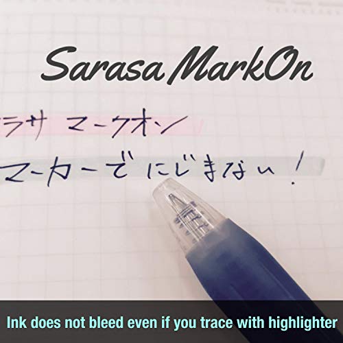 Zebra sarasa Mark on Gel ink 0.5mm ballpoint pens ink color (Black) pack of 6