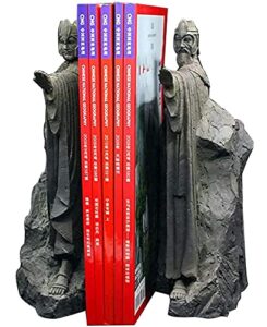 klqjnp bookends book end lord of rings hobbit book decoration resin, decorative book stopper binder and dividers, blue, large