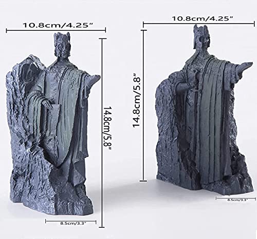 KLQJNP Bookends Book End Lord of Rings Hobbit Book Decoration Resin, Decorative Book Stopper Binder and Dividers, Blue, Large