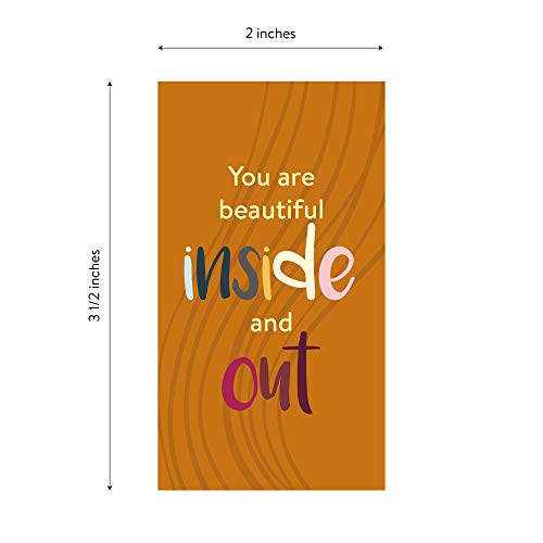 DiverseBee 60 Pack Assorted Motivational Cards - Inspirational and Kindness Mini Note Cards, Gratitude Encouragement Card Set with 60 Unique Motivational Quotes Business Card Size and Blank Back (Assorted)