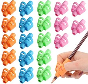 justblanks 20 pcs pencil grips for kids handwriting – pencil holders for kids, pencil grippers writing tool, writing posture correction tools for toddlers, preschoolers special needs for classroom