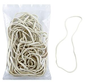 extra large 8 inch big postal rubber band – white color heavy duty elastic biodegradable natural rubber bands pack of 30 pcs