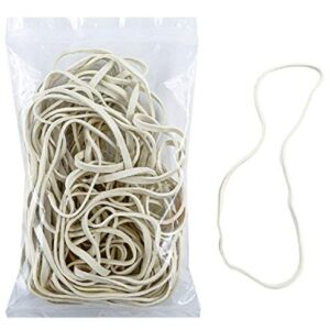 Extra Large 8 Inch Big Postal Rubber Band - White Color Heavy Duty Elastic Biodegradable Natural Rubber Bands Pack of 30 Pcs