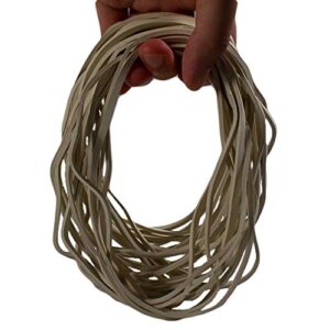 Extra Large 8 Inch Big Postal Rubber Band - White Color Heavy Duty Elastic Biodegradable Natural Rubber Bands Pack of 30 Pcs