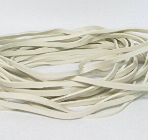 Extra Large 8 Inch Big Postal Rubber Band - White Color Heavy Duty Elastic Biodegradable Natural Rubber Bands Pack of 30 Pcs