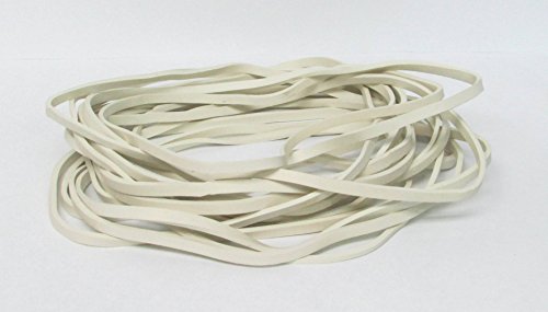 Extra Large 8 Inch Big Postal Rubber Band - White Color Heavy Duty Elastic Biodegradable Natural Rubber Bands Pack of 30 Pcs