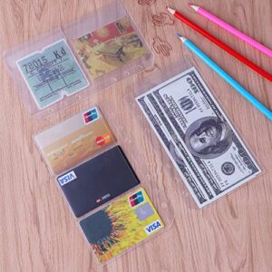 Antner A6 6-Holes Binder Pockets Notebook Refills Filler Money Organizer Cash Envelopes Bill Pouch Name Card Business Card Sleeves Pages, 12 Pieces