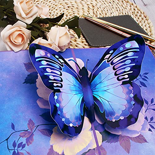 Ribbli Butterfly Birthday Card - 3D Greeting Pop Up Card,Morpho Butterfly Card,Anniversary,Retirement,Thinking Of You,Get Well,Butterfly Gifts For Her,Women,Wife,Daughter,Girl,Mom,Girlfriend