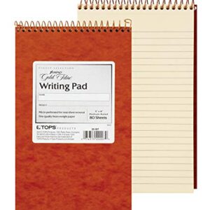 Ampad Gold Fibre Retro Writing Pad, Red Cover, Ivory Paper, 5 x 8, Medium Rule, 80 Sheets, 1 Each (20-007)