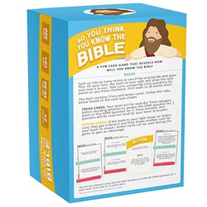 So You Think You Know The Bible - A Fun Bible Trivia Game for Families, Fellowships and Bible Study - A Great Christian Gift