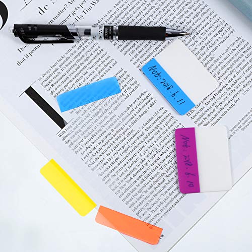 800 Pieces File Tabs Sticky Index Tabs, Writable and Repositionable Filing Tabs Flags for Pages or Book Markers, Reading Notes, Classify Files, 40 Sets (10 Colors, 2 Inch)