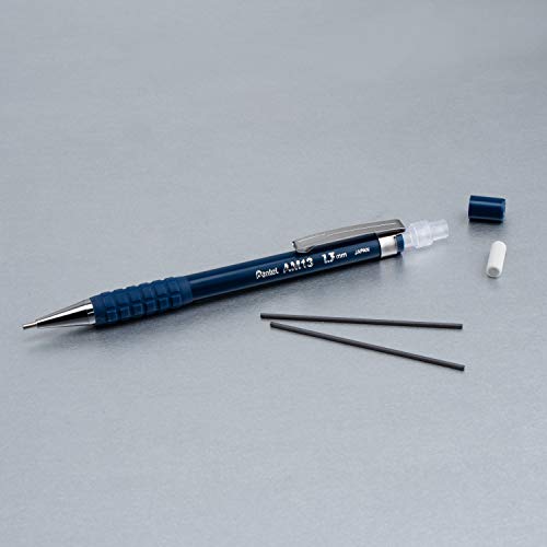 Pentel Sharp HD Mechanical Pencil (1.3mm), Dark Blue Barrel, (1) Super Hi-Polymer Lead Refill (AM13LBP)