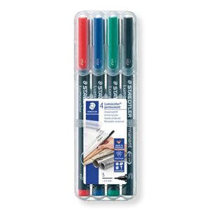 staedtler permanent markers (std313wp4a6), pack of 4 pens