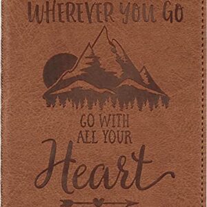 Wherever You Go, Go With All Your Heart Artisan Journal (Vegan Leather Notebook)