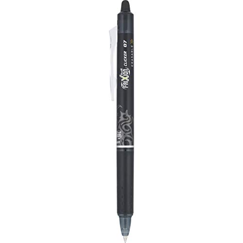 PILOT FriXion Clicker Erasable & Retractable Gel Ink Pens, Fine Point, Black Ink, 6 Count (13601)