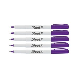 sharpie ultra fine point permanent markers purple color / 5 pcs. of set