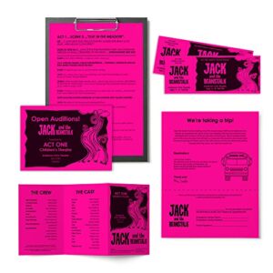 Neenah Astrobrights Color Paper, 8.5” x 11”, 24 lb/89 GSM, Fireball Fuchsia, 500 Sheets (21688)