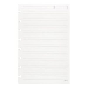 tul custom note-taking system discbound refill pages, 5.5″ x 8.5″ junior size, narrow ruled, 100 pages (50 sheets) white