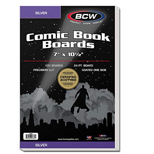BCW Silver Age Comic Book Backing Boards - 100 ct