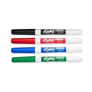expo 86074 low-odor dry erase markers, fine point, assorted colors, 4-count