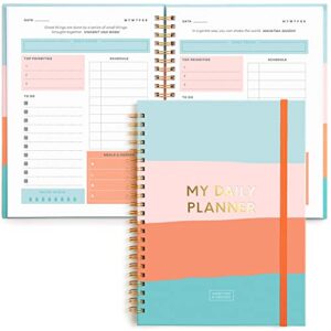 sweetzer & orange undated planner with meal, habit and routine tracker, daily to do list – weekly and monthly goal agenda foil notebook organizer for 2023, students, college, work, adhd, fitness, productivity