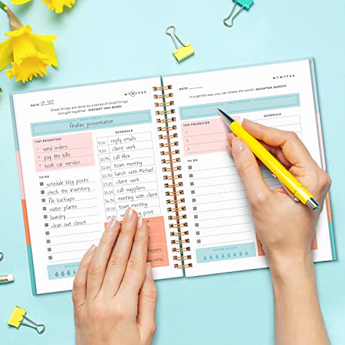 Sweetzer & Orange Undated Planner with Meal, Habit and Routine Tracker, Daily To Do List - Weekly and Monthly Goal Agenda Foil Notebook Organizer for 2023, Students, College, Work, ADHD, Fitness, Productivity