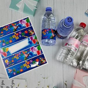 100 Pcs Water Bottle Labels Glossy White Waterproof Stickers ,2"×8" Printable Blank Wraparound Rectangle Labels for Inkjet/Laser Printer