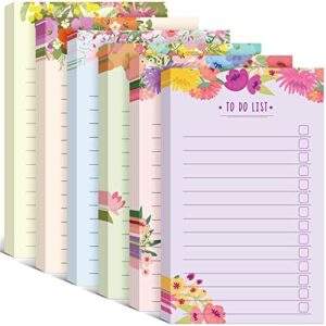 300 sheets to do list notes daily checklist notebook undated memo pad color block to do note pad weekly plan notepad agenda and organizer planners for college office supplies(flower style)