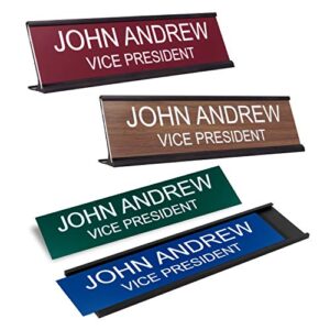 2″ x 8″ custom engraved name plate with square corners