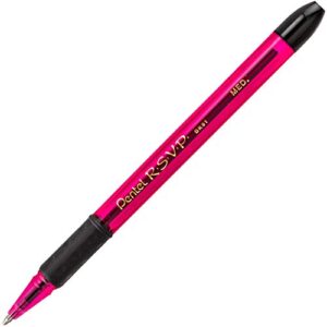 Pentel R.S.V.P. Razzle-Dazzle Ballpoint Pen, Medium Line, Black Ink, 5 Pack (BK91RDBP5M)