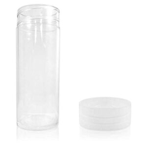 BCW Clear Quarter Coin Tubes with Screw-On Cap, Each Holds 40 Quarters (10-Tubes Total)