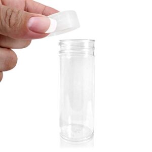 BCW Clear Quarter Coin Tubes with Screw-On Cap, Each Holds 40 Quarters (10-Tubes Total)