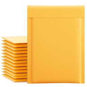 ucgou kraft bubble mailers 6×10 inch 50 pack yellow padded envelopes #0 small business mailing packages self sealing tear resistant boutique bulk mail shipping bags for jewelry makeup supplies