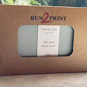 (36 Pack) Run2Print Beyond Grateful Thank You Cards With Envelopes & Gift of 36 Foiled Stickers - Elegant Dusty Blue Emboss Rose Gold Foil Pressed Blank Notes Wedding All Occasion Cards (Dusty Blue)