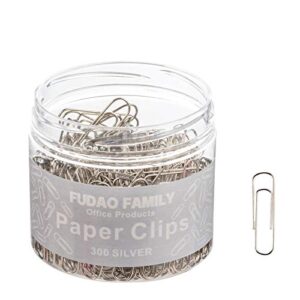 small paper clips, 1.1 inch paper clip, 300 pcs paperclips (small, silver)