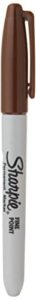 sharpie fine point permanent markers, brown, 1 count