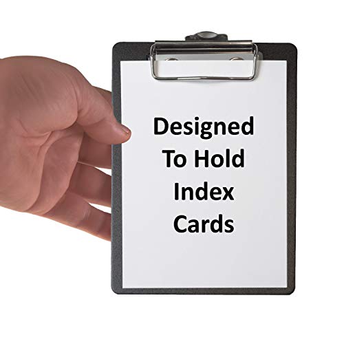 ZFBB- Mini Clipboards 4" x 6" - Great for Small Notepads - 2 Pack (Black (Deluxe Version))