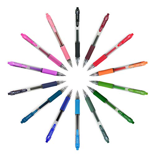 Zebra Pen Sarasa Dry X20 Retractable Gel Pen, Medium Point, 0.7mm, Black Ink, 12-Pack